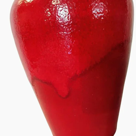 Chinese Red Kit Vanderwal Vase 7.5 Lantern Hill Seagrove North Carolina Pottery